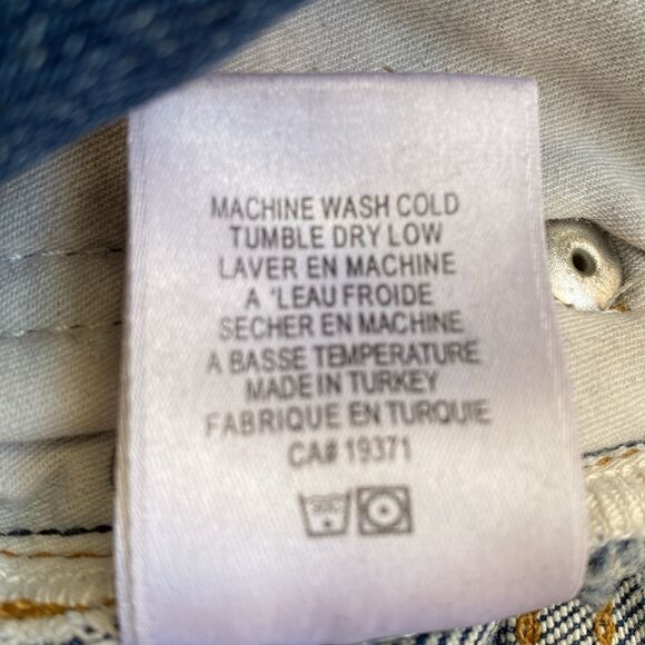 Re/Done Ultra High Rise Skinny Retro Skinny Jeans w Distressed Details - Picture 7 of 8